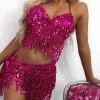 Best Dance Hot Pink Sequin Wrap Around Skirts