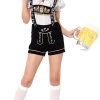 Malltop Women's Black Lederhosen