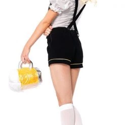 Malltop Women's Black Lederhosen