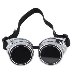 Malltop Silver Steampunk Goggles