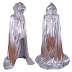 AnneCart Fairytale & Mystical Metallic Silver Hooded Cape