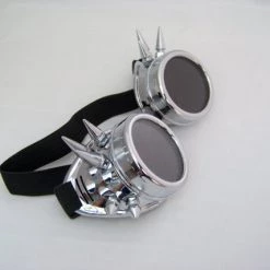 Malltop Silver Steampunk Goggles With Spikes
