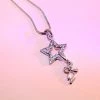 Hurly-Burly (j) Silver Star Diamante Necklace
