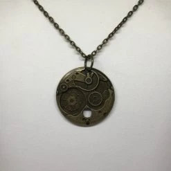 Hurly-Burly (j) Bronze Round Steampunk Necklace Jewellery