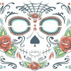 Tinsley Special FX Makeup Sugar Skull Full Face Tattoo