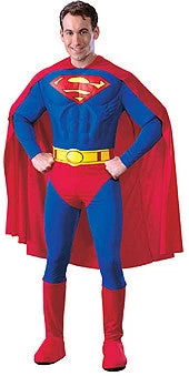 Rubies Deluxe Adult Superman Muscle Jumpsuit Movies & TV 3 Rubies Deluxe Adult Superman Muscle Jumpsuit Movies & TV