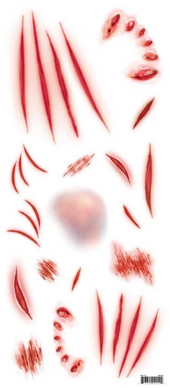 Tinsley Special FX Makeup Mauled Temporary Tattoos 4 Tinsley Special FX Makeup Mauled Temporary Tattoos