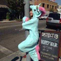 Instyles Onesies Blue And Pink Unicorn Onesie