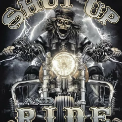 Hurly-Burly Shut Up & Ride Glow In The Dark Tee T-Shirts