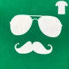 Hurly-Burly (D) Glasses And Mo Green Men's T-Shirt Saint Patrick's Day
