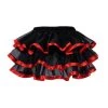 AnneCart Tiered Tutu Black With Red Trim