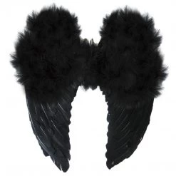 Sweidas Christmas Costumes Extra Large 54cm X 60cm Black Angel Wings