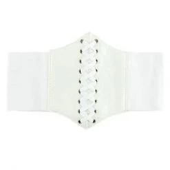 Jacky Wang White Corset Belt