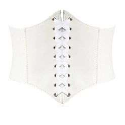 Jacky Wang White Corset Belt