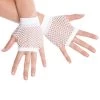 Trademart 80's Short Fishnet Gloves - White