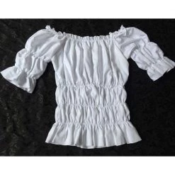 Malltop Puffy Sleeved White Top