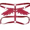Hurly-Burly Belts & Harnesses Red PU Leather Wings Harness