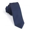 AnneCart Navy Blue Satin Skinny Neck Tie