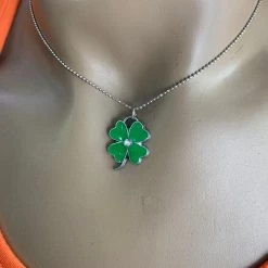 Hurly-Burly Metal Shamrock Necklace Jewellery