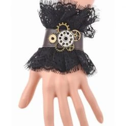 AnneCart Steampunk Leather Lace Bracelet (B)