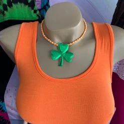 Craft Jewellery Beaded Shamrock Necklace