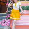 Hurly-Burly Yellow Tennis Pleat Skirt Skirts