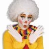 Malltop White Afro Clown Party Wig Funny Costumes