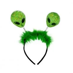 Trademart Green Sparkly Alien Headband