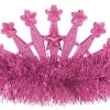 Dormar Hot Pink Tiara With Tinsel Costume Accessories