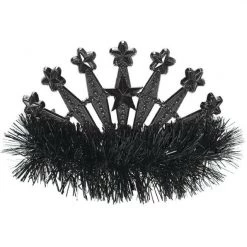 Dormar Costume Accessories Black Tiara With Tinsel