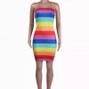 Hurly-Burly Rainbow Sexy Tube Dress Adults