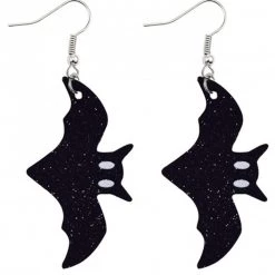 8Seasons Findings Leather Bat Earrings