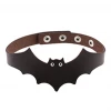 AnneCart Black Pleather Bat Choker