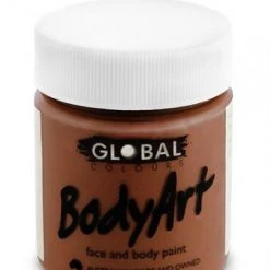Global Colours Hair & Beauty Brown Global Body Art Face And Body Paint 45ml
