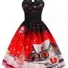 Hurly-Burly Red Winter Night Christmas Dress
