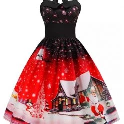 Hurly-Burly Red Winter Night Christmas Dress