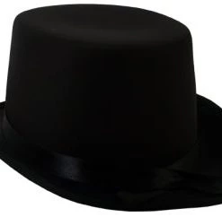 Smiffys Black Satin Look Top Hat Funny Costumes