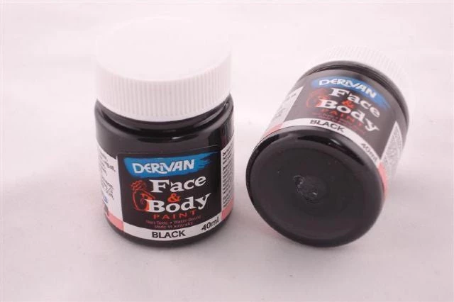 Dormar Derivan Face & Body Paint - Black Facepaint 3 Dormar Derivan Face & Body Paint - Black Facepaint