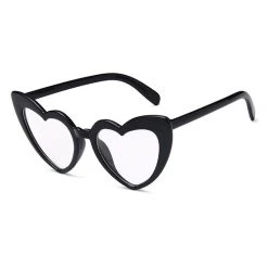 Chris Lee Black And Clear Retro Heart Glasses