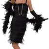 Gold Star 1920's Great Gatsby 1920's Velvet Flapper Dress