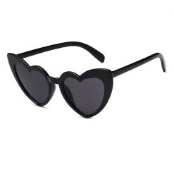 Chris Lee Black Retro Heart Glasses