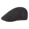 Jacky Wang Black Mesh Flat Cap
