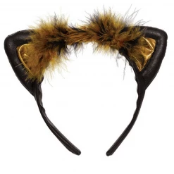 Dormar Headbands Black And Gold Cat Ears Headband