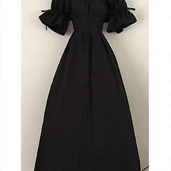 AnneCart Dresses Black Gothic Renaissance Dress