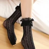 AnneCart Black Frill Ankle Socks