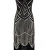 Annecart Dresses Black And Silver Beaded 1920's Gatsby Dress 1 Annecart Dresses Black And Silver Beaded 1920's Gatsby Dress