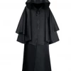 AnneCart Adults Black Hooded Plague Robe
