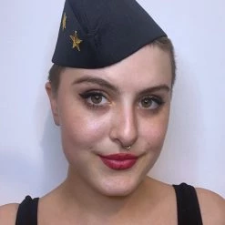 Jacky Wang Uniforms Black And Gold Stars Side Cap