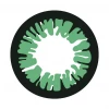 Party Lens #55 Green And Black Thick Rim Contact Lenses