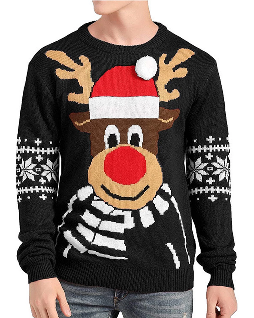 William H Deluxe Black Rudolph The Reindeer Sweater 3 William H Deluxe Black Rudolph The Reindeer Sweater